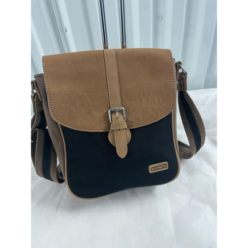 Ellington Womens Brown Crossbody Sling Bag Adjustable Strap Magnetic Closure